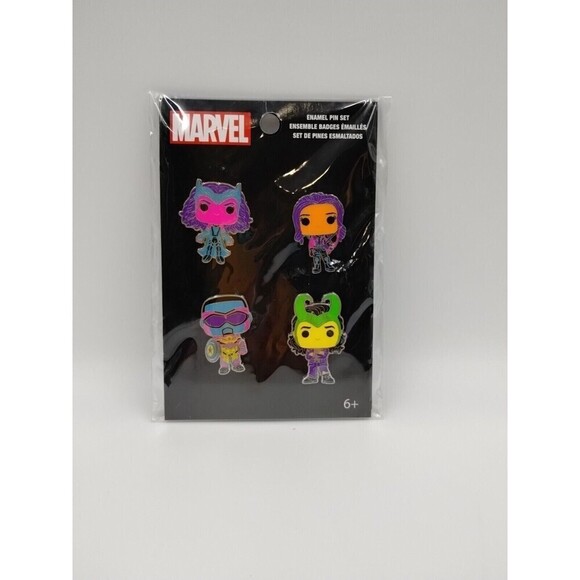 Funko Pop! Marvel: 4pk Enamel Pin Set - NEW - Picture 1 of 3